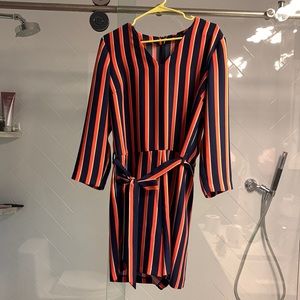 Banana republic striped shorts jumpsuit